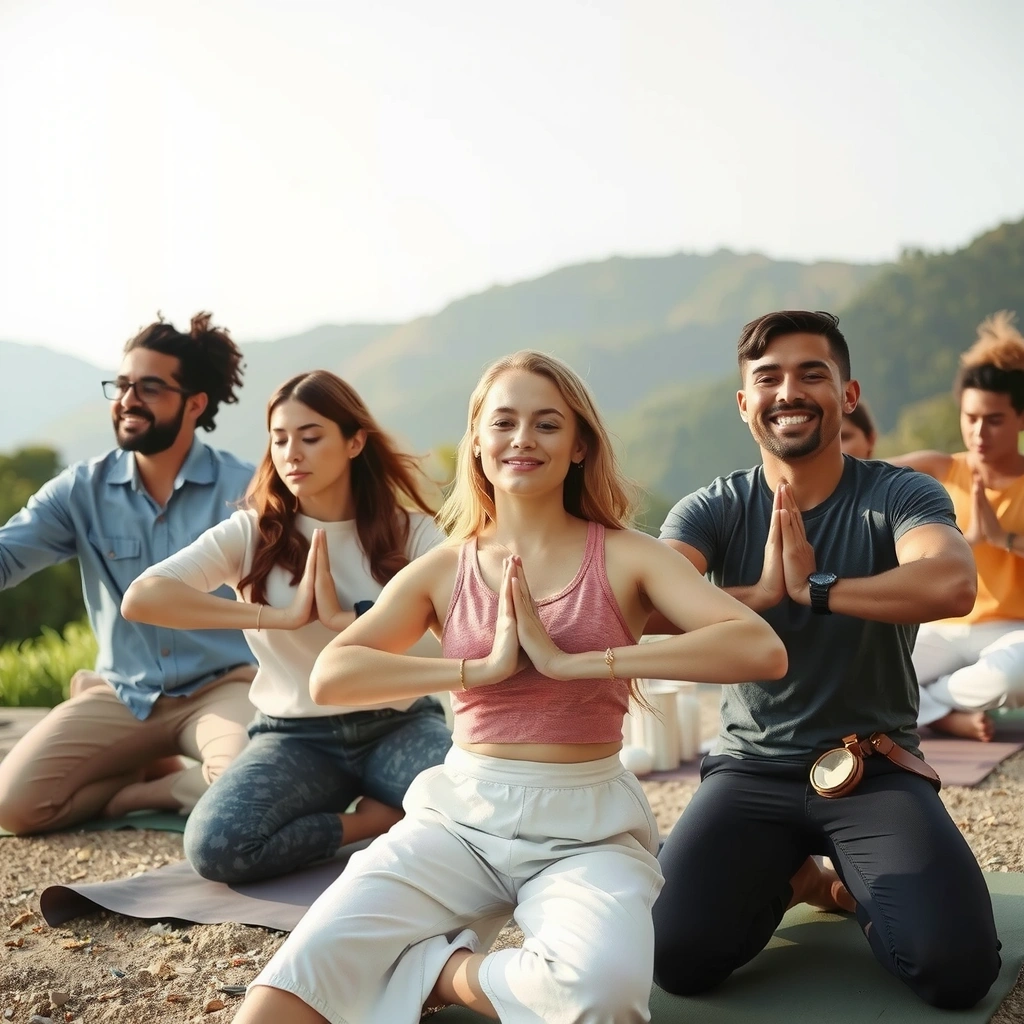 Happy wellness community members